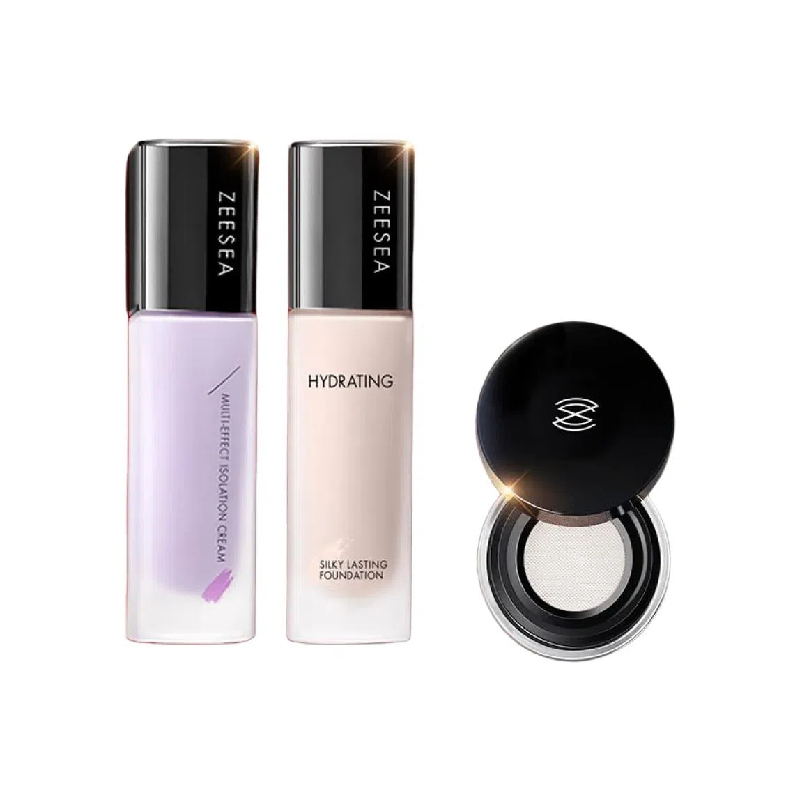 滋色 多效修颜底妆彩妆套装 提亮肤色均匀肤色零毛孔 三件套