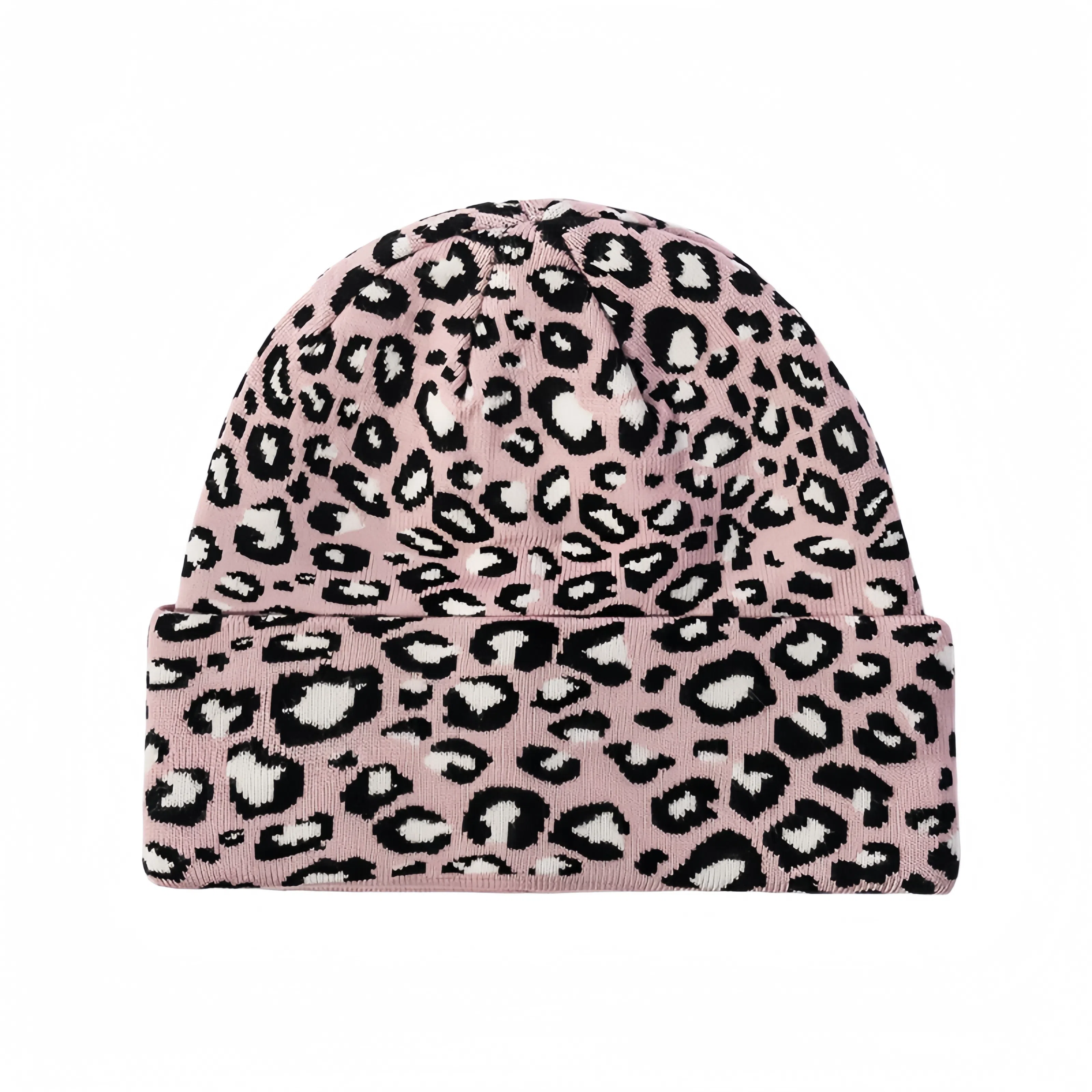 WODONBLE Leopard Knit Beanie