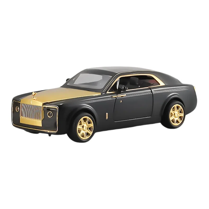 晨海蓝迪 合金车模劳斯慧影跑车 带声光回力车 成品模型