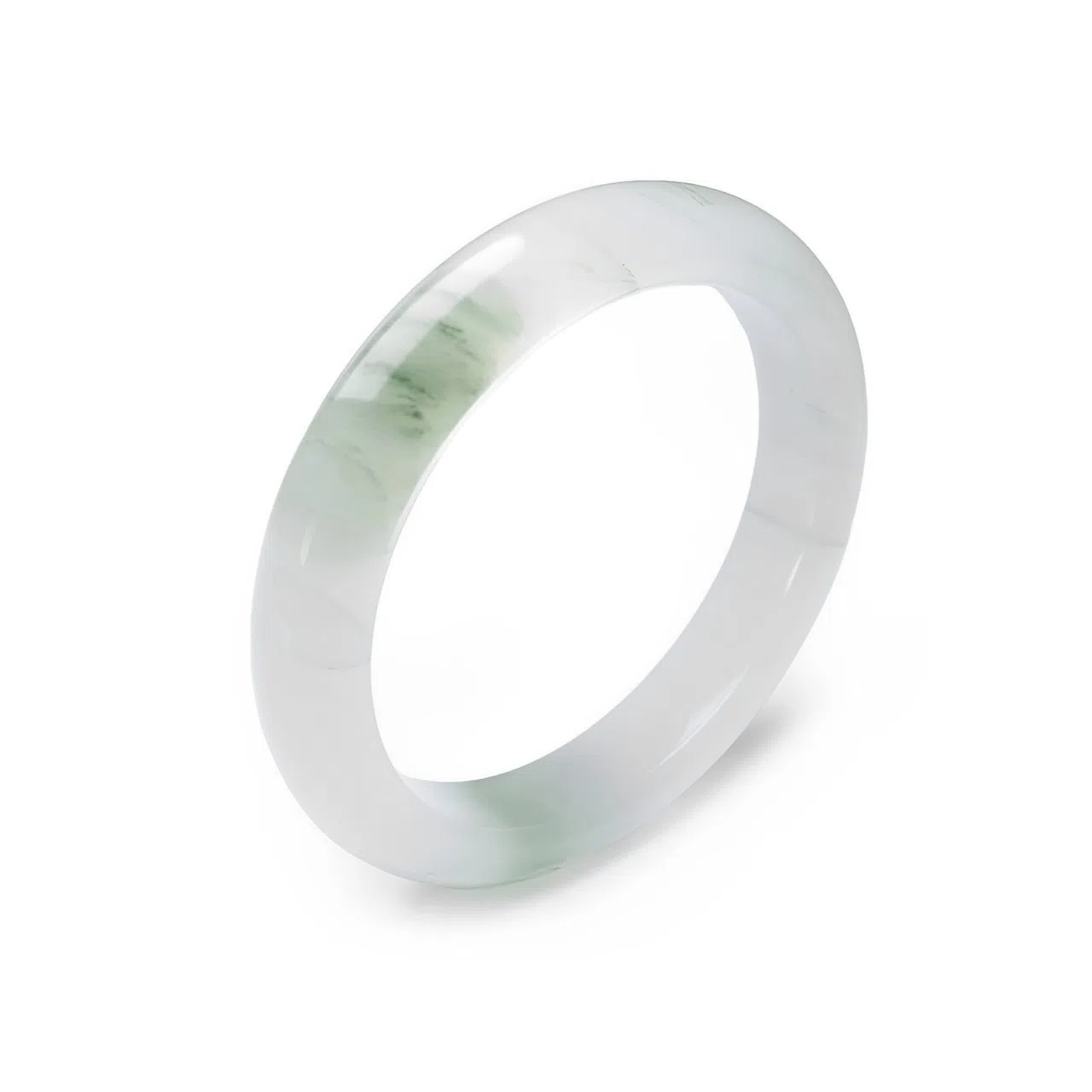 吉瑶 国风新中式  青山远黛 古风典雅 温婉国潮贵妃平安 小众素雅 天山翠 玉石手镯 女款