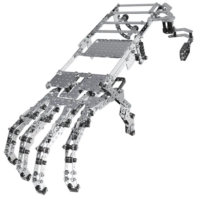 欧洛伊 科教高难度玩具 智力组装螺丝螺帽组合机械手金属 拼装模型