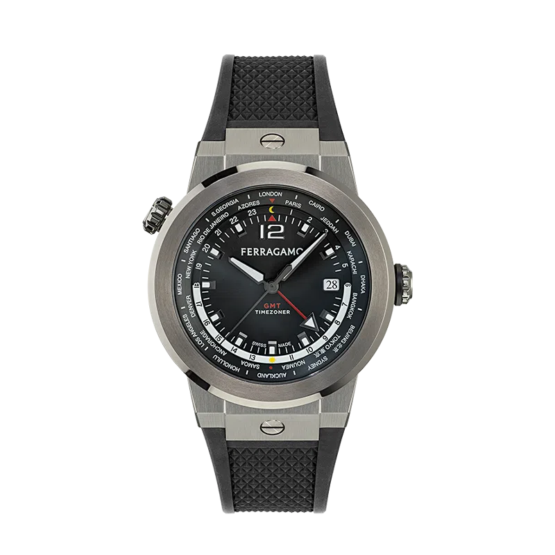 FERRAGAMOF-80 GMT WORLDTIME PU 43