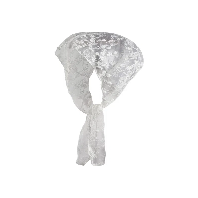 稻草人 田园风三角巾蕾丝发巾头饰绑包绑发 聚酯纤维 头巾 女款