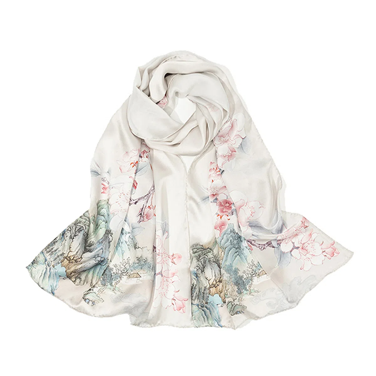 上海故事 真丝方巾 春望 桑蚕丝 丝巾 女款 礼盒装