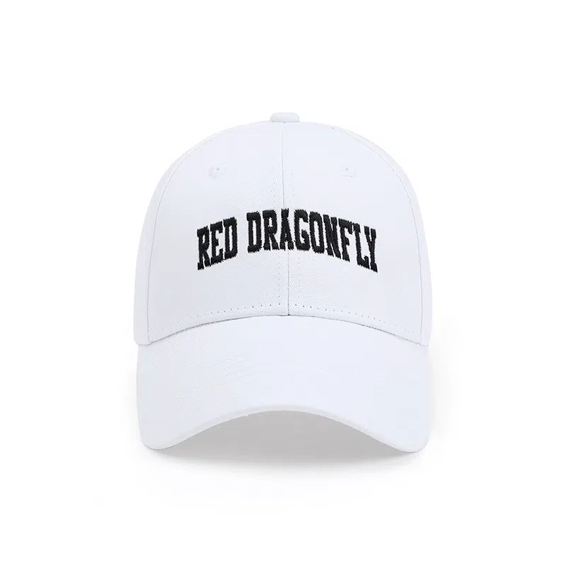 红蜻蜓 英文刺绣软顶 遮阳户外旅游游玩 棉 鸭舌帽 男女同款情侣款
