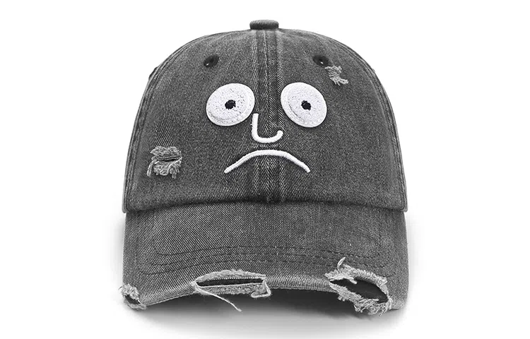 肯默 犹豫表情嘻哈潮流 棉 鸭舌帽 男女同款情侣款