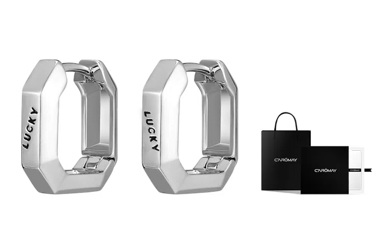 CAROMAY Lucky Diamond Earrings Silver