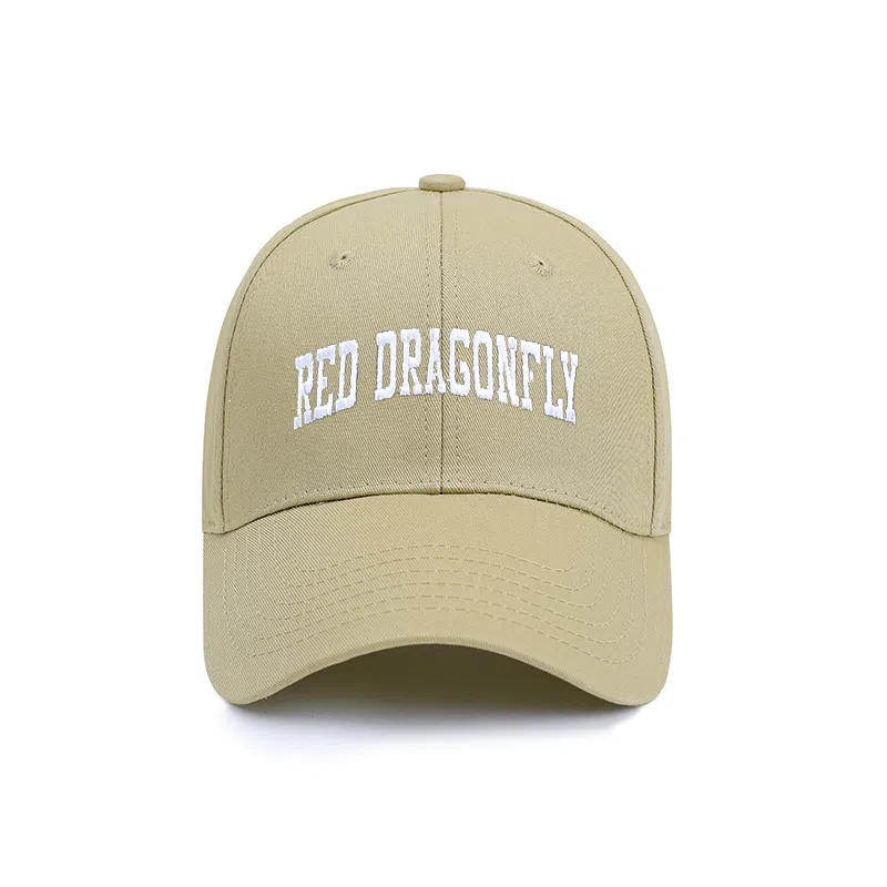 红蜻蜓 英文刺绣软顶 遮阳户外旅游游玩 棉 鸭舌帽 男女同款情侣款