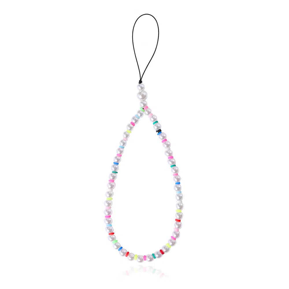 山一丸 珍珠笑脸软陶 水果五角星手机防丢挂绳 亚克力 手机链 男女同款情侣款