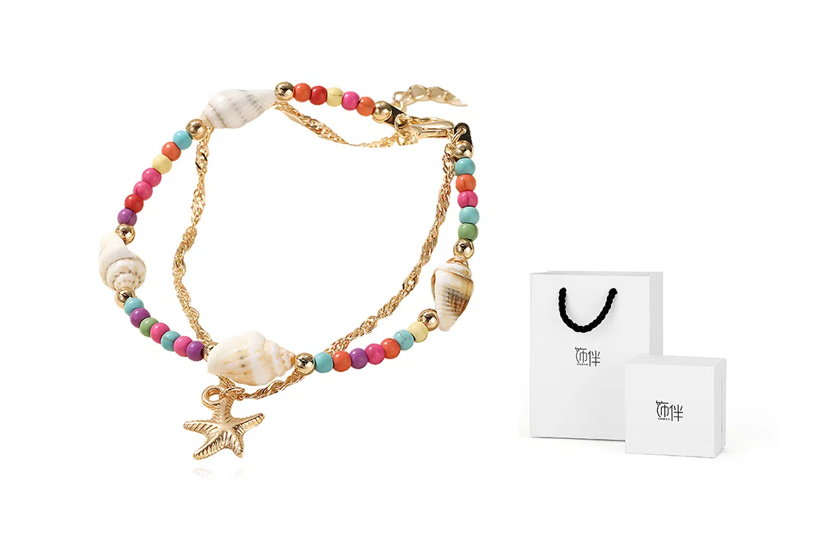 饰伴 海洋之星系列 为爱而生可调节 陶瓷 海螺 手链 男女同款情侣款