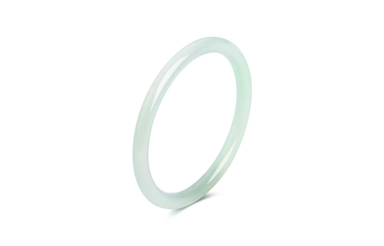 百利金 碧水蓝天 森系精致优雅气质复古民族风美人条古风汉服叮当镯 玉髓 手镯 男女同款情侣款