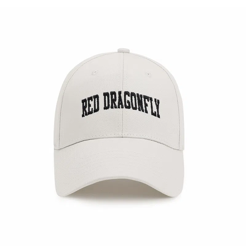 红蜻蜓 英文刺绣软顶 遮阳户外旅游游玩 棉 鸭舌帽 男女同款情侣款