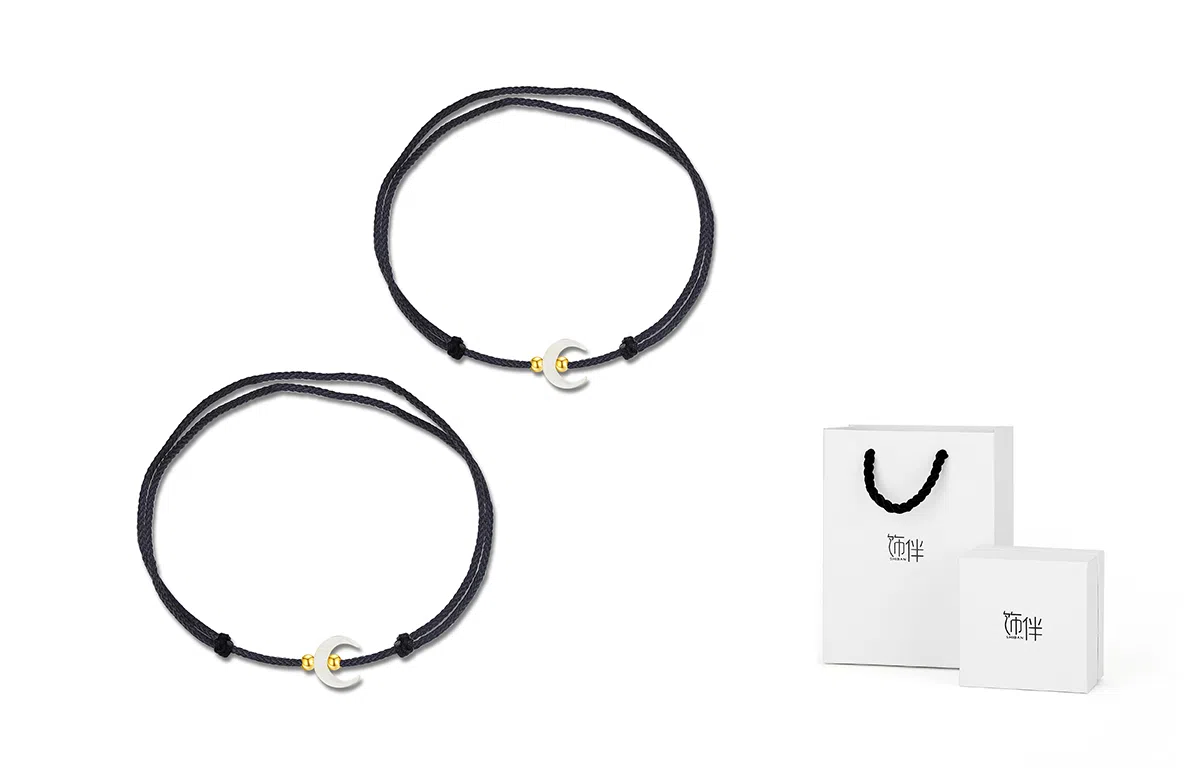 饰伴 月下流星系列 星月交辉  精致复古手链男女一对情侣同款 可调节闺蜜精美礼盒 手链 女款