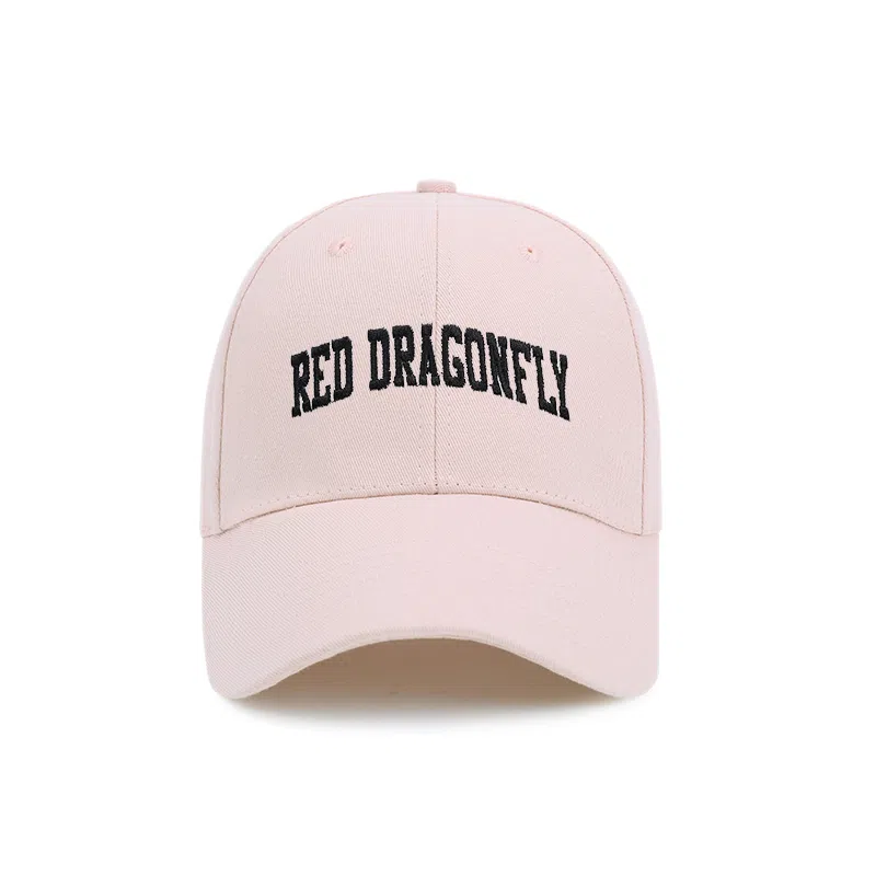 红蜻蜓 英文刺绣软顶 遮阳户外旅游游玩 棉 鸭舌帽 男女同款情侣款