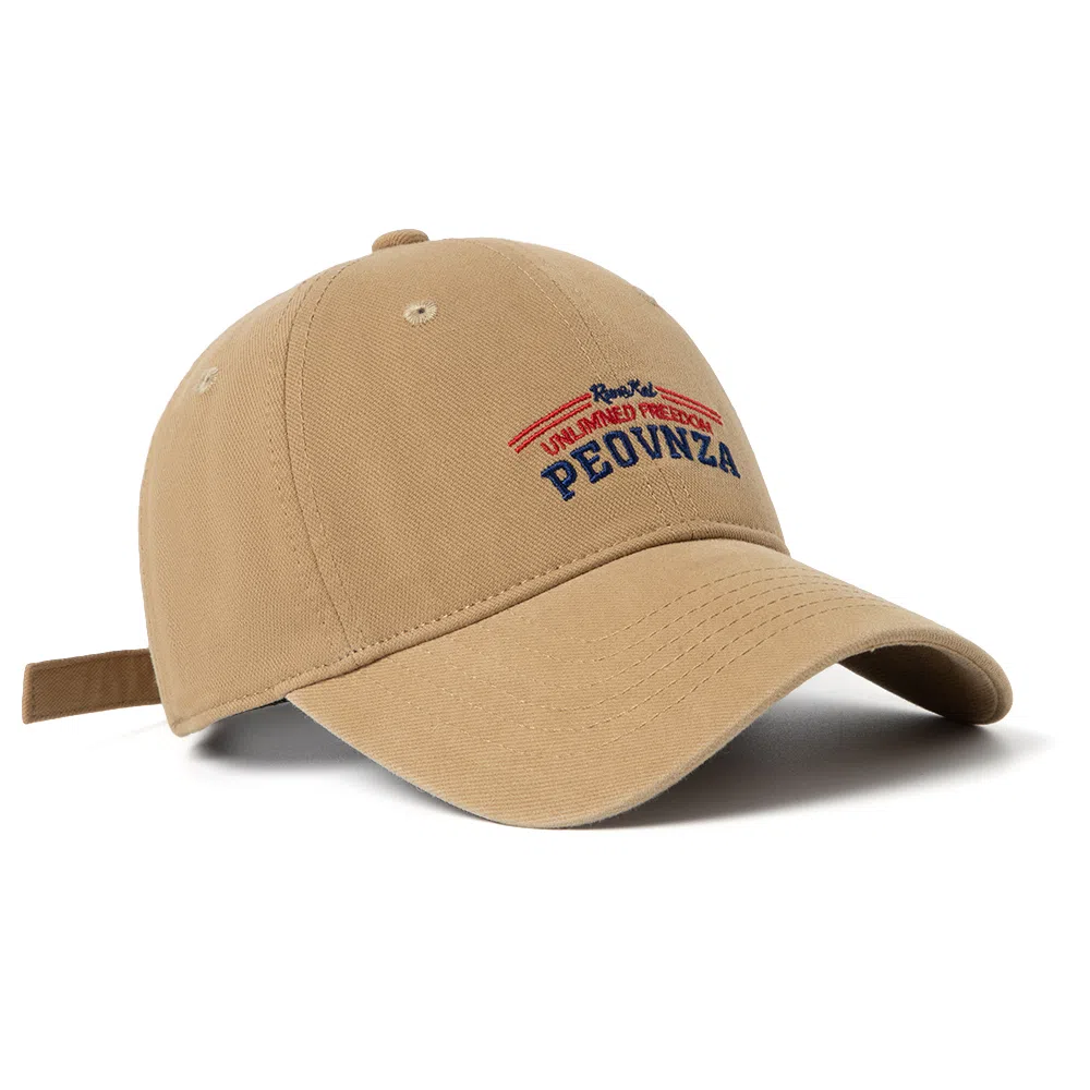 白卷 软顶休闲时尚宽檐户外遮阳帽复古刺绣水洗 棉 棒球帽 男女同款情侣款