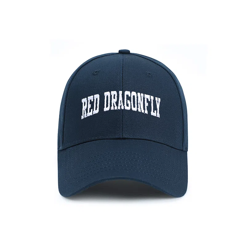 红蜻蜓 英文刺绣软顶 遮阳户外旅游游玩 棉 鸭舌帽 男女同款情侣款