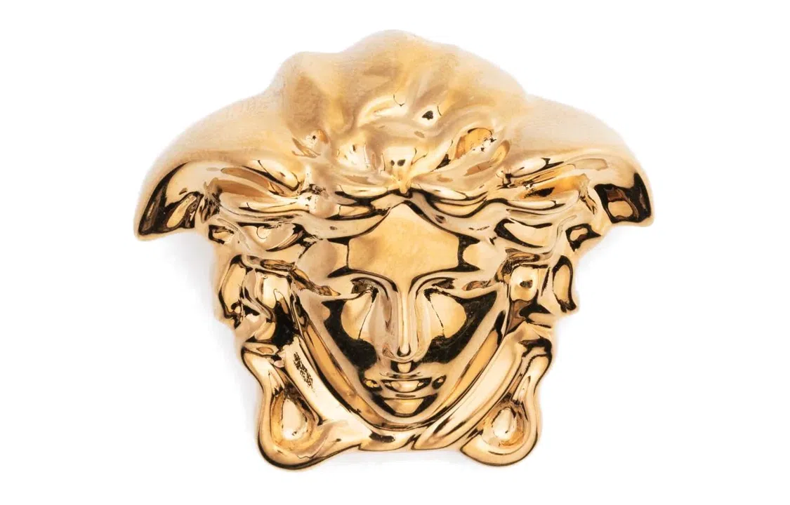Versace Medusa Head Brooch Gold