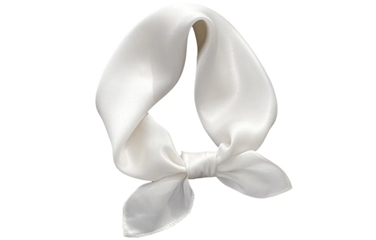 优幽兰 经典纯色小方巾气质优雅减龄职业通勤实用小领巾韩版洋气护颈薄围巾搭配衬衫连衣裙装饰 桑蚕丝 丝巾 女