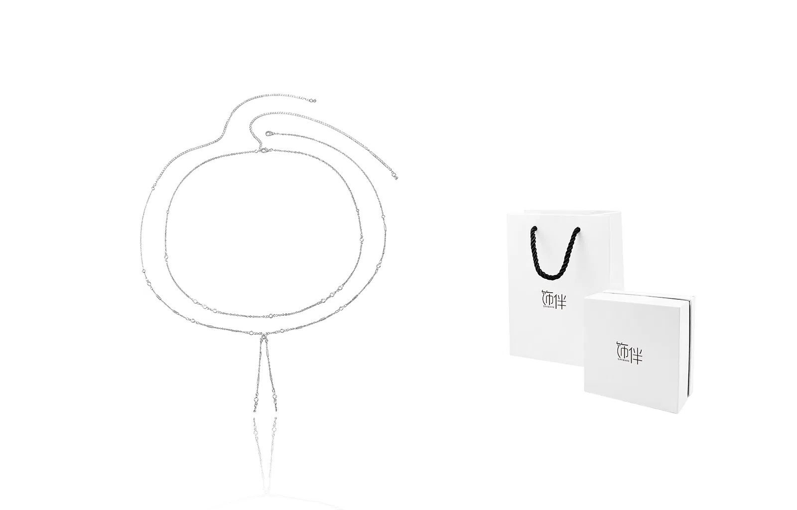 饰伴 夏季新款潮小众设计性感辣妹细链套装 身体装饰链 女款