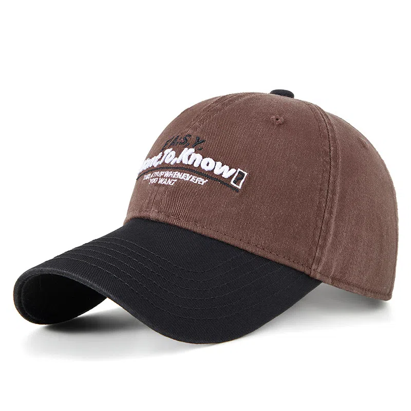 白卷 软顶休闲遮阳街头拼接字母 棉 棒球帽 男女同款情侣款