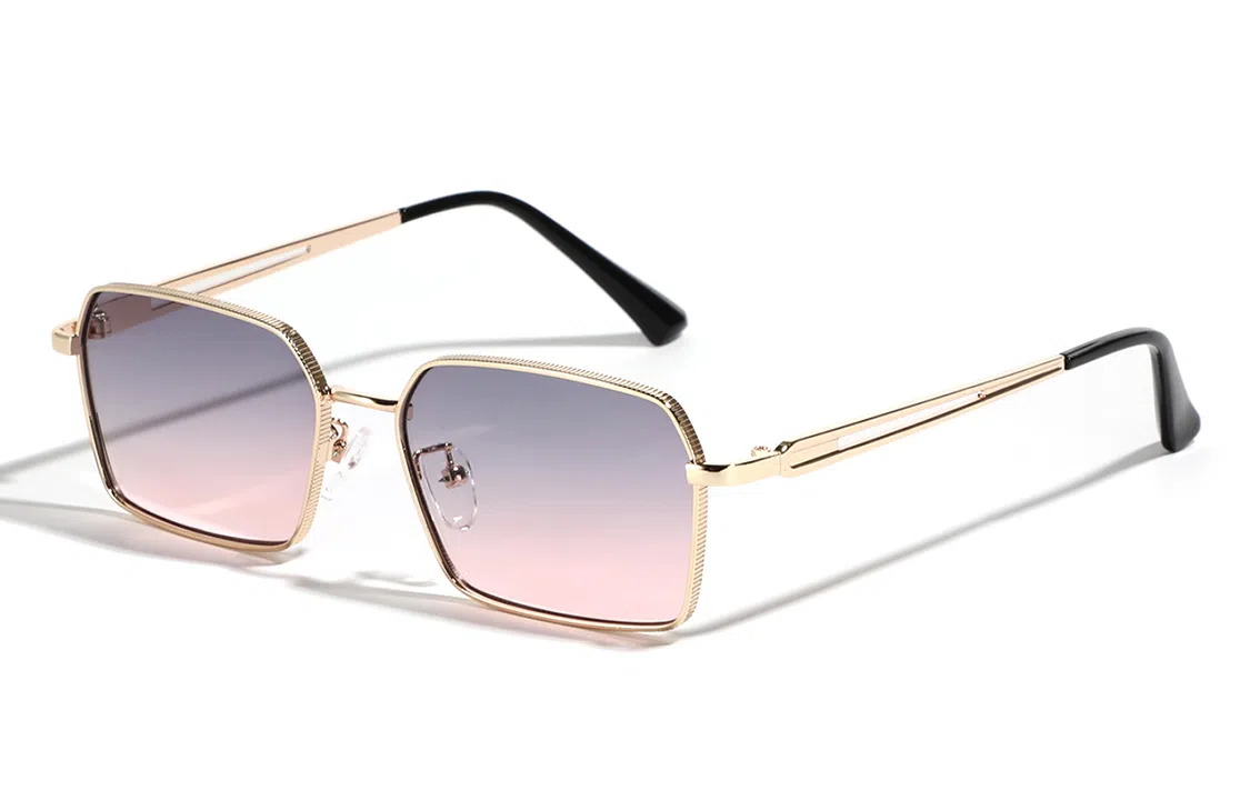 肯默 复古六边形 防紫外线墨镜 全边框遮阳 黄铜 方形 太阳眼镜 男女同款情侣款