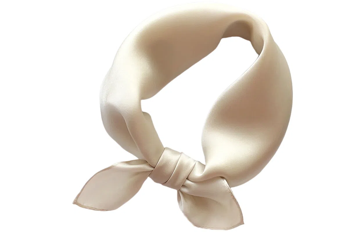 优幽兰 经典纯色小方巾气质优雅减龄职业通勤实用小领巾韩版洋气护颈薄围巾搭配衬衫连衣裙装饰 桑蚕丝 丝巾 女