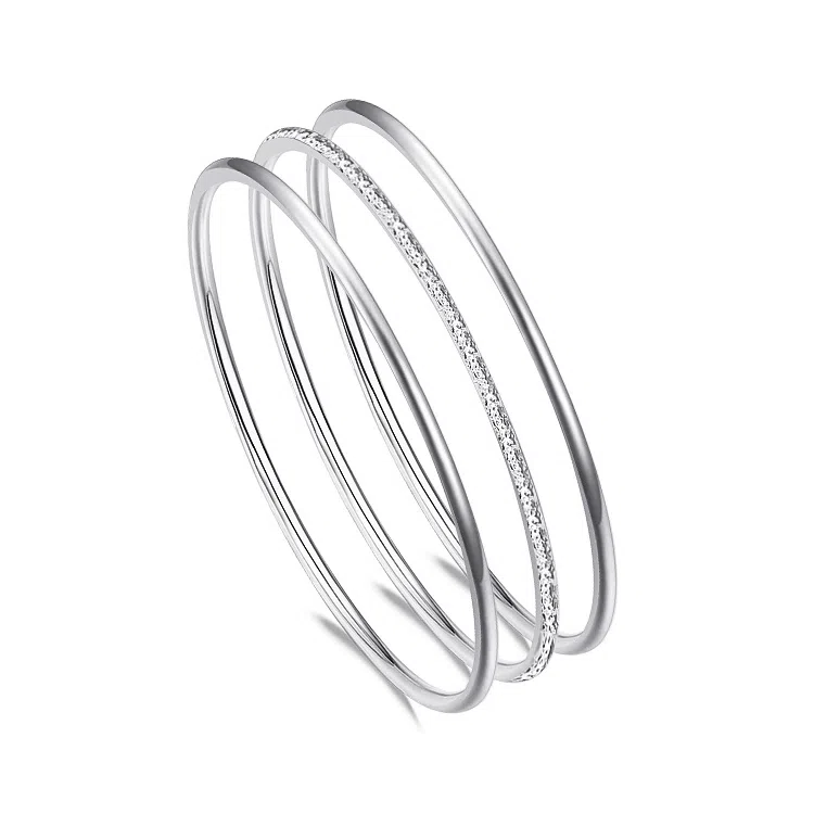 华髻 三生三世素圈磨砂国潮轻奢气质缘定手饰几何新中式简约日常 精致小巧高级小众设计 合金 手环 女款