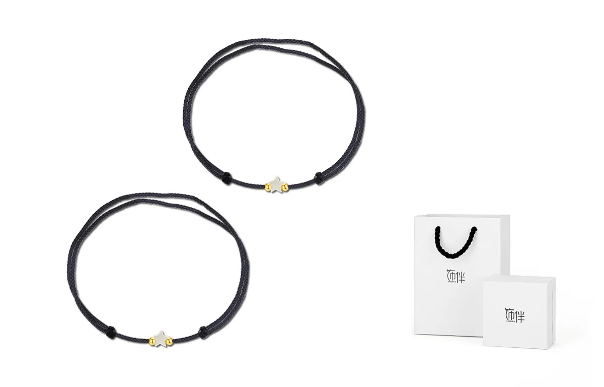 饰伴 月下流星系列 星月交辉  精致复古手链男女一对情侣同款 可调节闺蜜精美礼盒 手链 女款