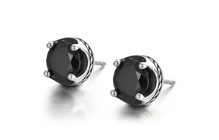 IDEAGEMER 925 Silver Stud Earring
