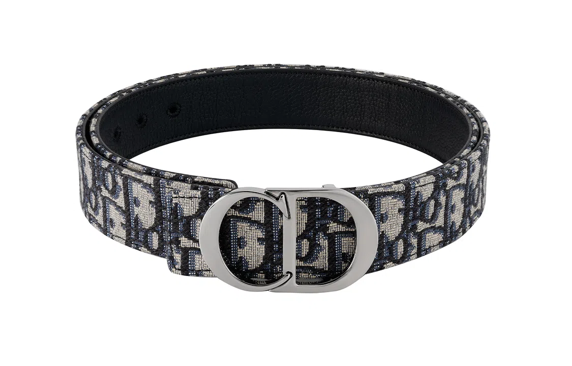 DIOR Letter Double-Sided Smooth Buckle Belt