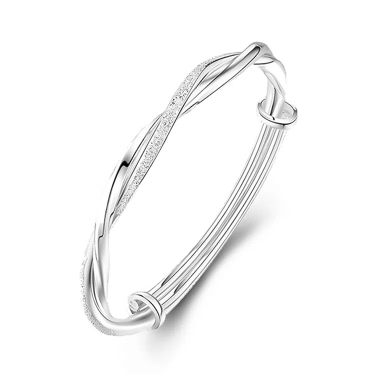 华髻 莫比乌斯磨砂扭曲典雅 国潮国风 合金 手镯 女款