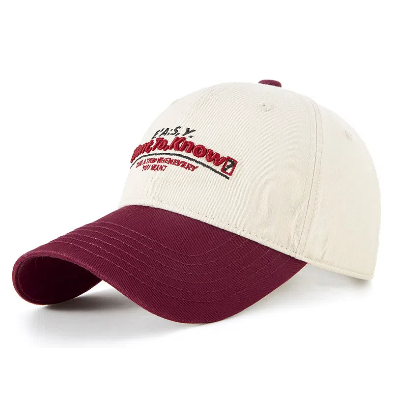 白卷 软顶休闲遮阳街头拼接字母 棉 棒球帽 男女同款情侣款
