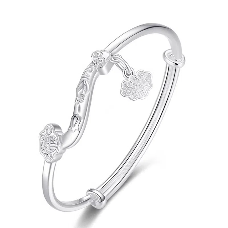 豫银 吉祥纹韵 • 福缘如意系列福字挂饰灵动吉祥图腾设计 合金 手镯 男女同款情侣款