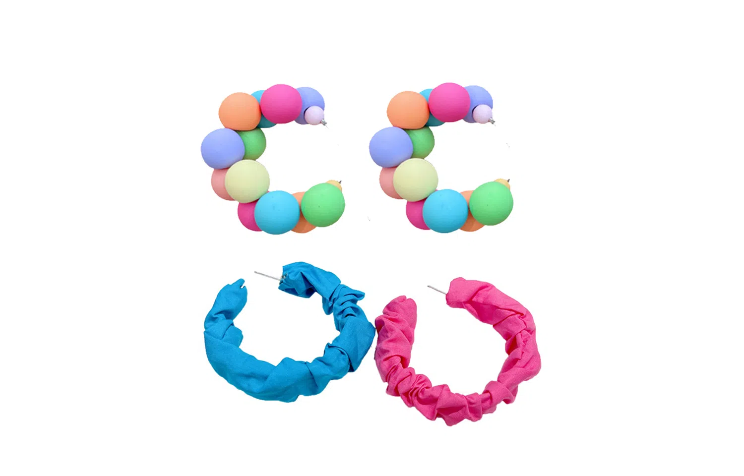 夏日限定 若觅 快乐色彩 针织 耳钉 女款