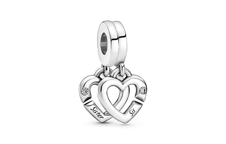Pandora Heart Alphabet Pendant 925 Silver