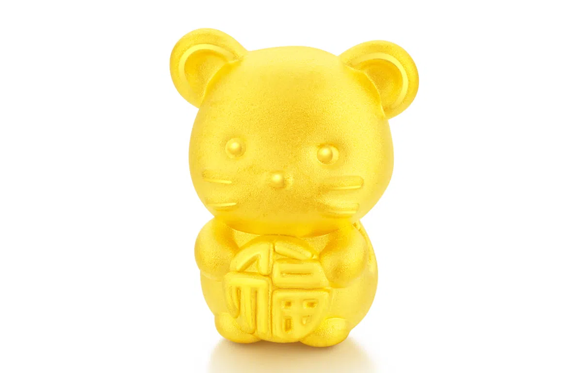 老庙 时尚气质百搭 足金 按克计价 黄金吊坠 女款