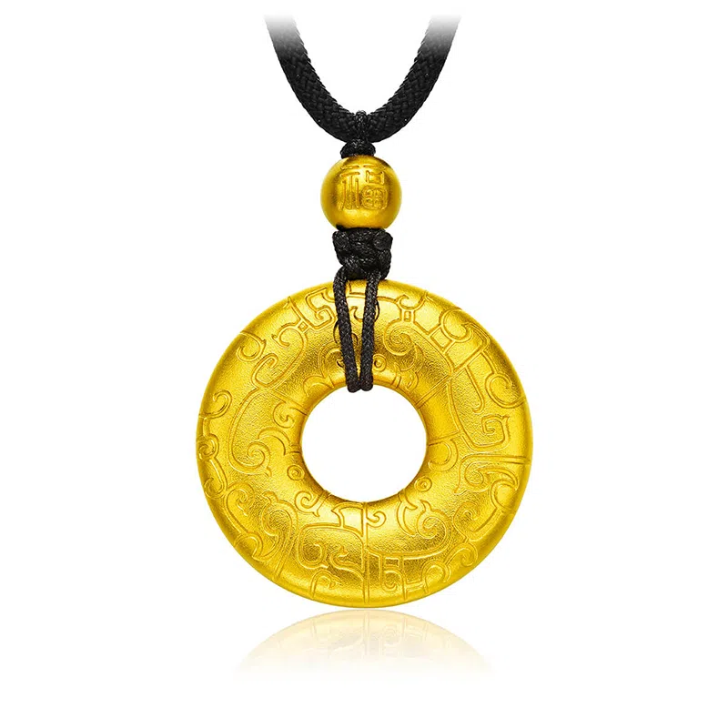 周大福 经典传承系列环龙福 足金 按克计价 黄金项链 男女同款情侣款