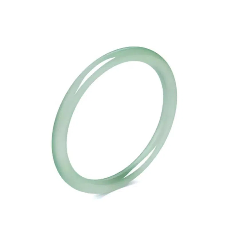 中兆珠宝 冰翠油青 新中式复古民族风精致百搭温柔透亮小众设计汉服旗袍闭口 玉髓 手镯 女款