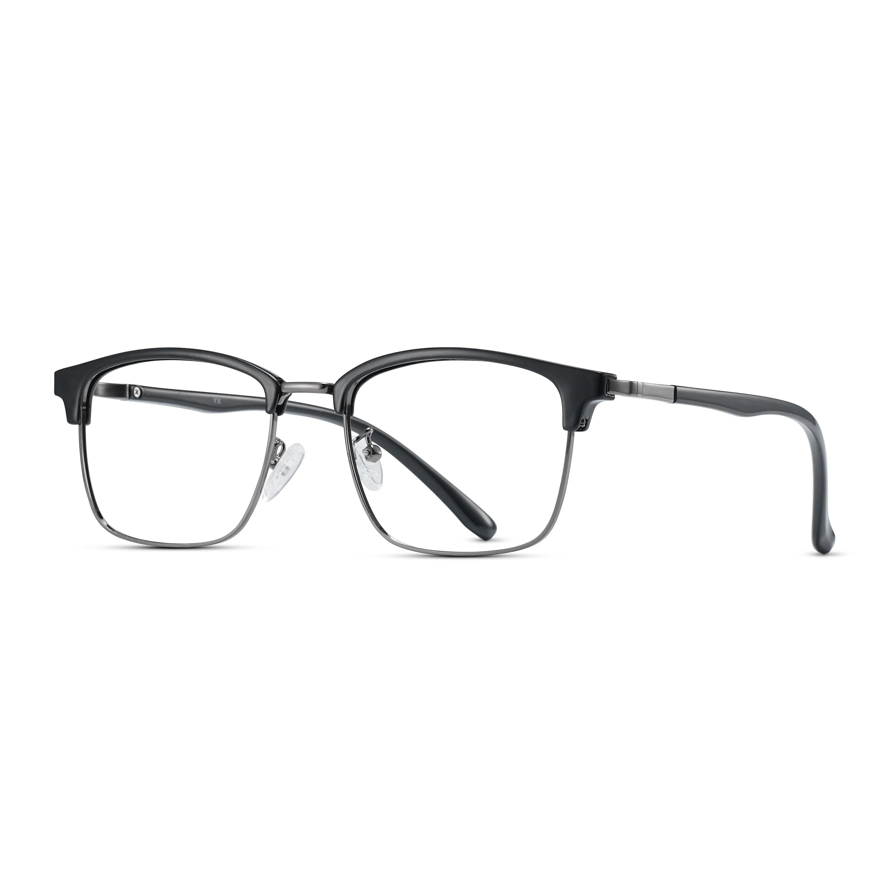 苍木优品 大脸可定制防雾防蓝光加宽圆脸宽脸大头胖子 合金 眉毛框/眉线框 光学镜架 男女同款情侣款 黑金 黑银 黑枪 黑色