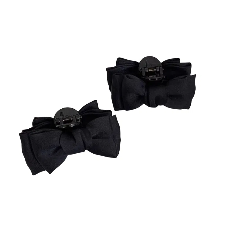 丹琴 甜美蝴蝶结高颅顶公主头边夹小号女侧边前额刘海夹神器 亚克力 发夹 女款