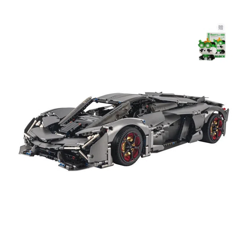 欧洛伊 兰博三千年跑车小颗粒益智 拼装模型