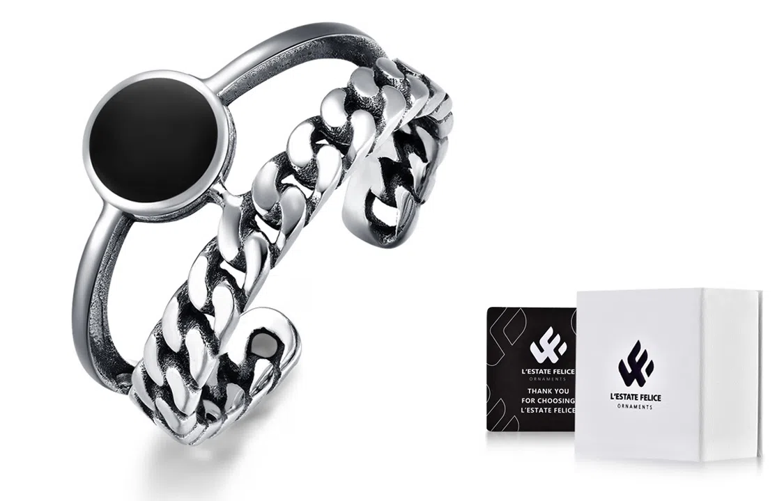 L’Estate Felice LF Black Eye Ring S925 Silver