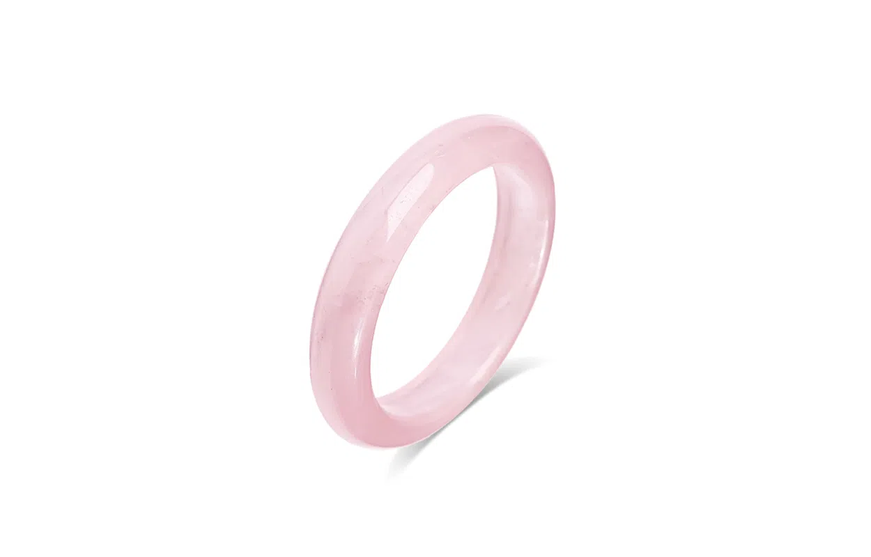 牧言 国潮复古新中式小众设计高级感 清冷圆润清透宽条圆形闭口镯 水晶 手镯 女款