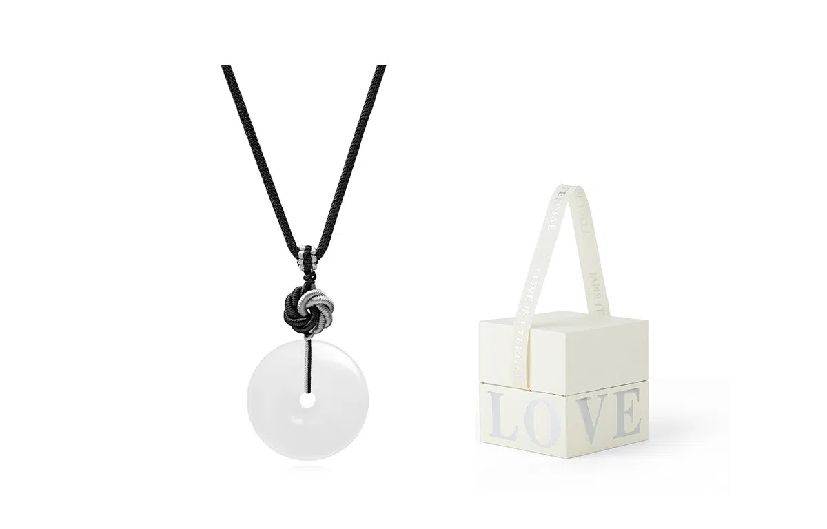 饰伴 国潮曼陀罗结平安扣 国风转运 玉髓 项链 男女同款情侣款 礼盒