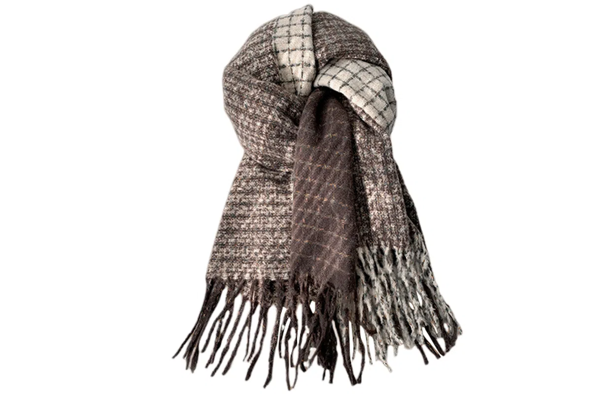 优幽兰 高级感针织护脖子防风防寒围脖 氛围感高颜值美拉德美式日系披肩韩版气质 潮流外搭 绒线围巾 女款