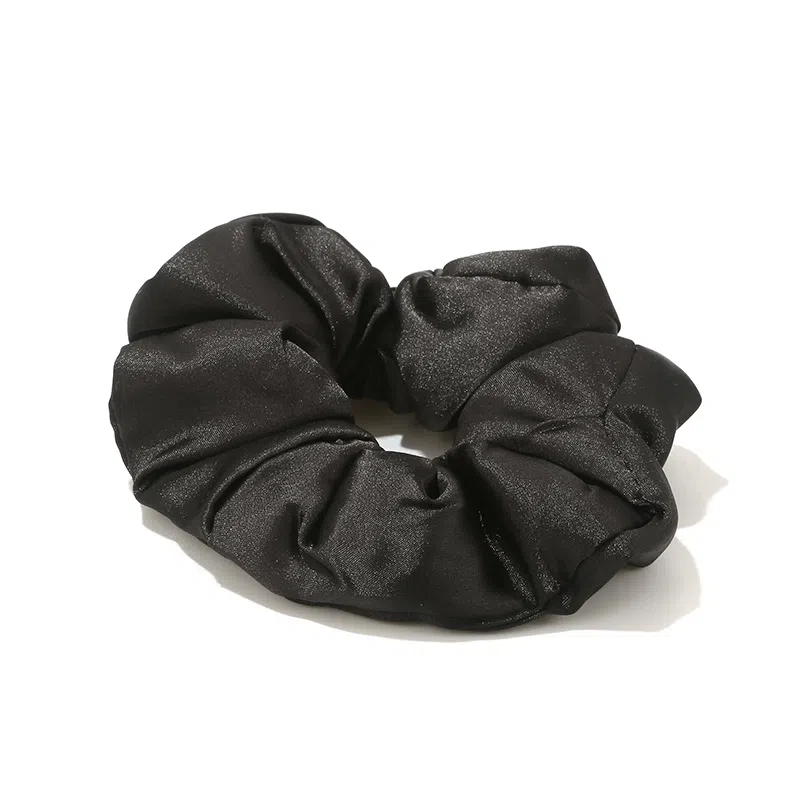 如花梦 芭蕾风褶皱缎面大肠发圈 高级感纯色真丝枕头布艺发饰 日常百搭丸子头扎发头绳 女款
