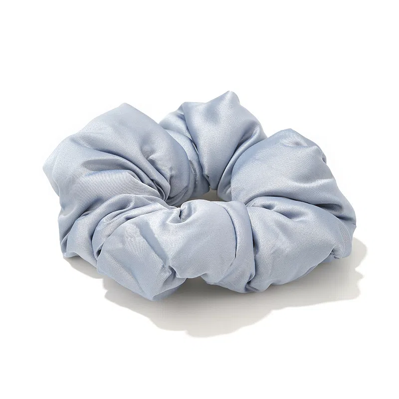如花梦 芭蕾风褶皱缎面大肠发圈 高级感纯色真丝枕头布艺发饰 日常百搭丸子头扎发头绳 女款