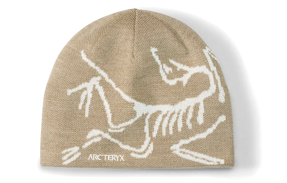 Arcteryx Letter Logo Knit Beanie SmokeBluff Khaki