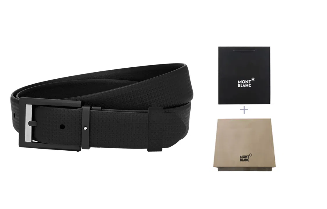 Montblanc Leather Belt Black