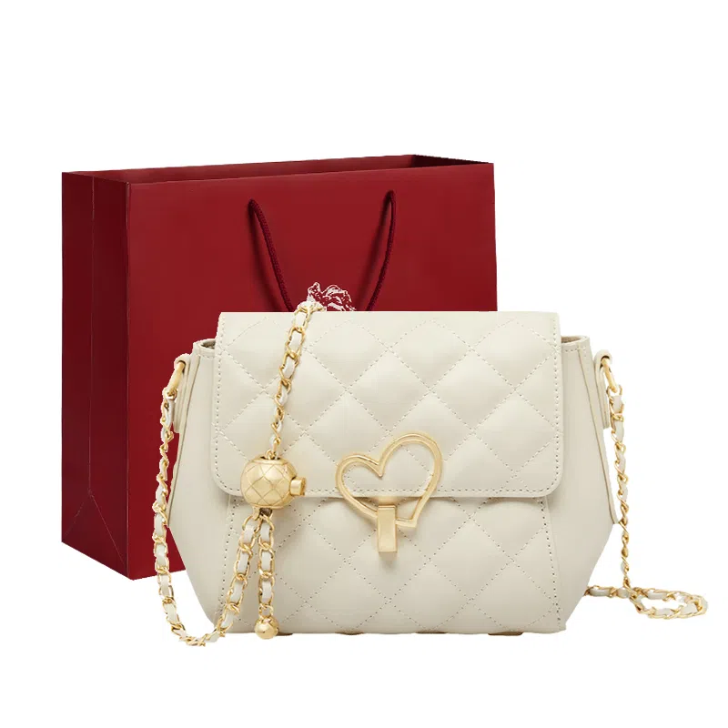 Laorentou Quilted Chain Bag White